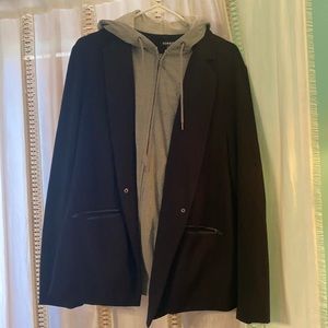 Hooded sweatshirt look Blazer